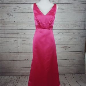 Dress, prom dress, night gown, party dress, pink